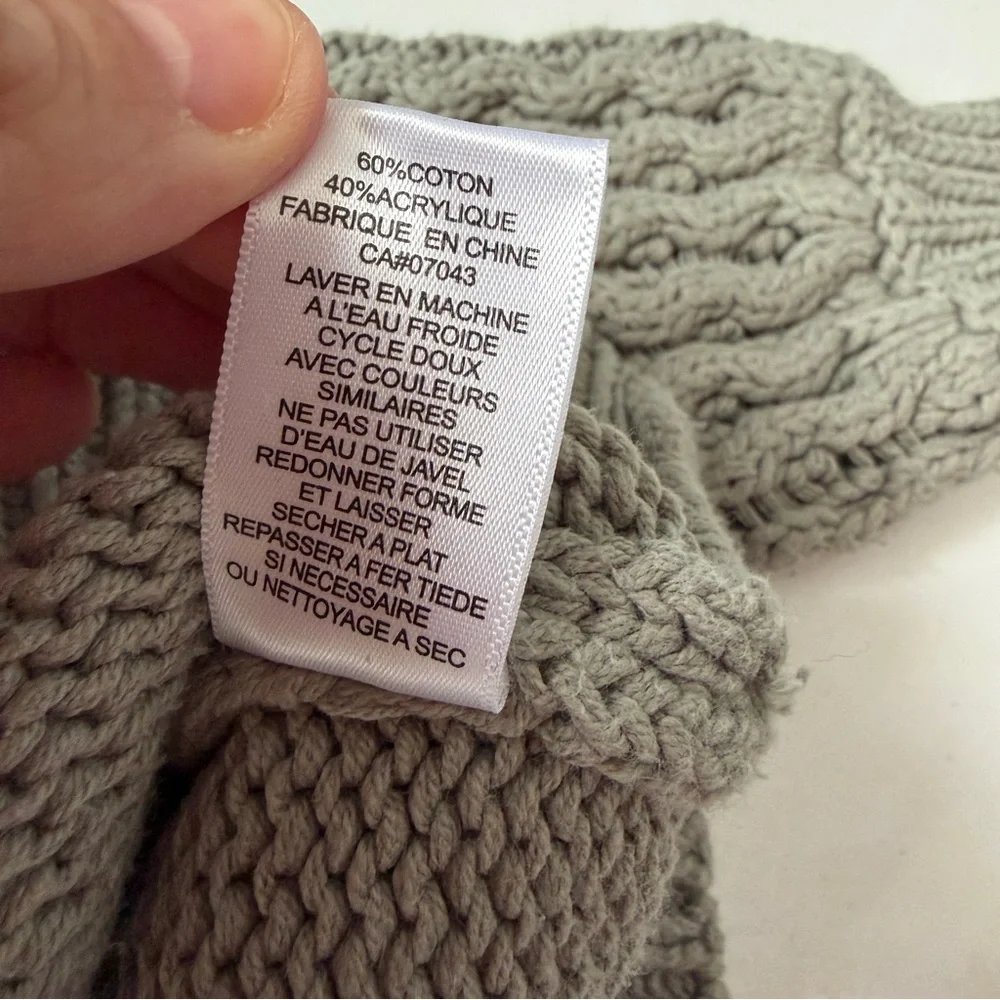 Moon & Madison Womens Knit Sweater Size S Sage Chunky Knit Sleeves Cabincore - Picture 7 of 7